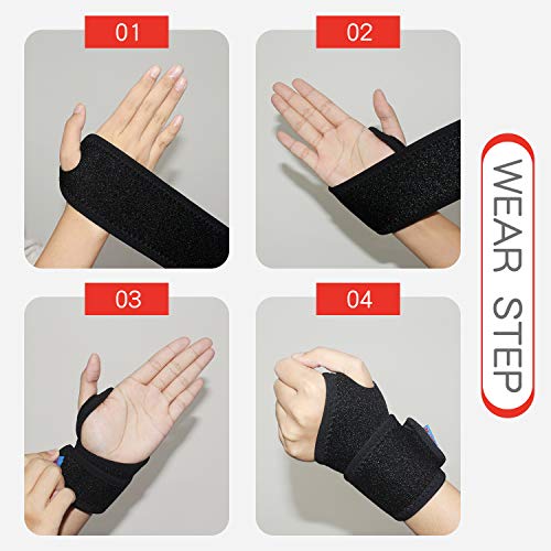 2Pack Version Profession Wrist Support Brace, Adjustable Wrist Strap Reversib...