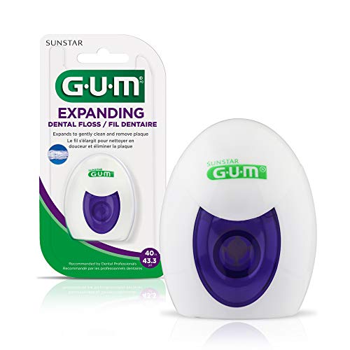 GUM - 10070942302408 Expanding Dental Floss, 43.3 Yards (Pack of 6)