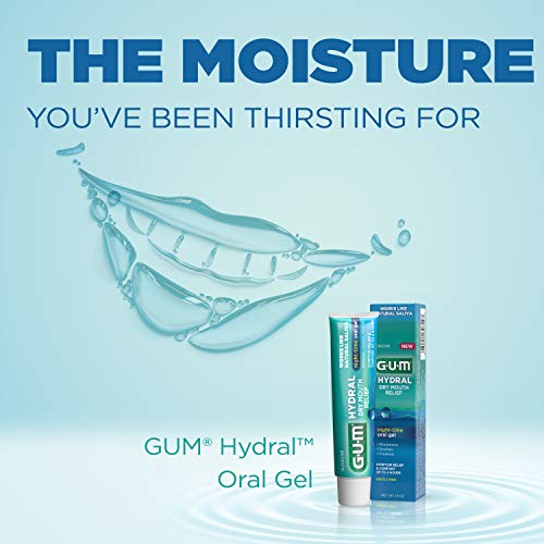 GUM - 1806R Hydral Oral Gel, Alcohol-Free Gentle Mint Gel for Night-time Dry ...