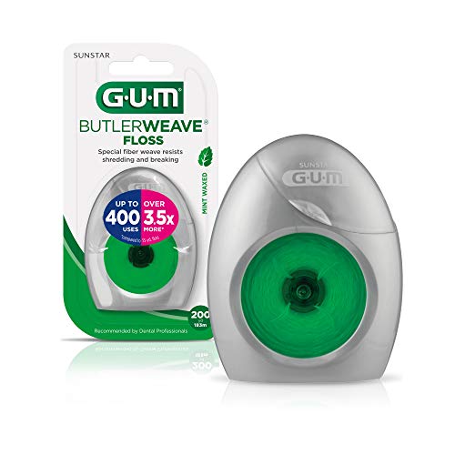GUM - 1840B ButlerWeave?Waxed?Dental String Floss, Rewindable Dispenser, Mint...