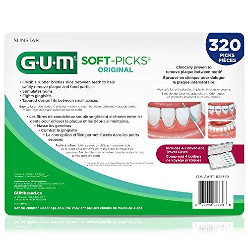 GUM - 6324A Soft-Picks Original Dental Picks, 320 Count