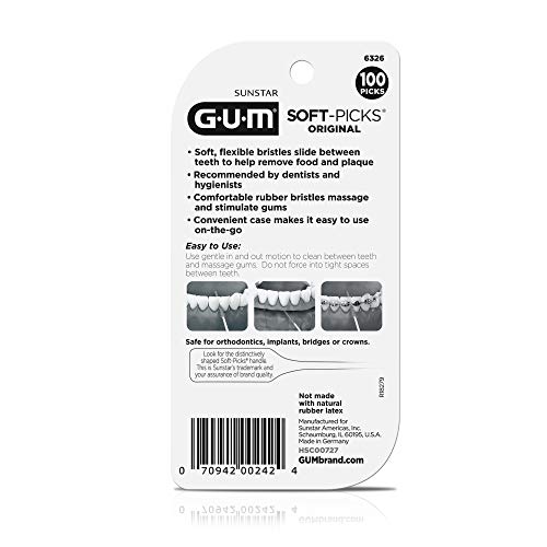 GUM - 6326RA Soft-Picks Original Dental Picks, 100 Count
