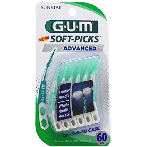 GUM - 650R Soft-Picks Advanced Dental Picks, 60 Count
