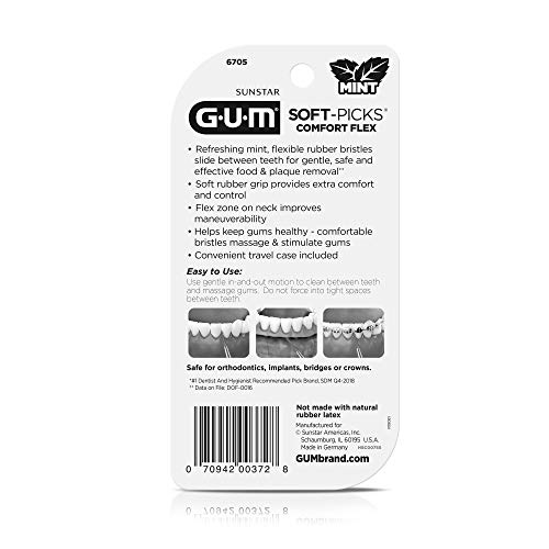 GUM-6705R Soft-Picks Comfort Flex Mint Dental Picks, New Invigorating Mint Fl...