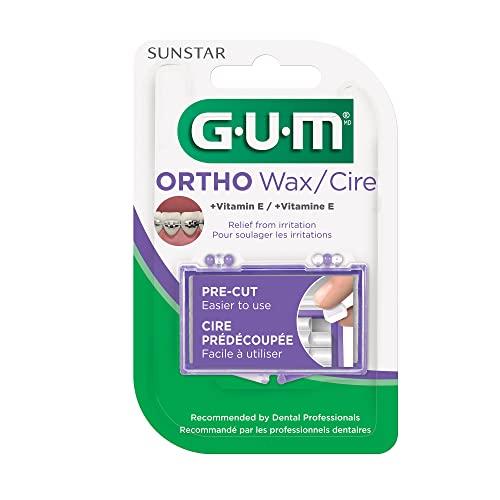GUM - 723RQC Orthodontic Wax with Vitamin E and Aloe Vera, For Braces, Wires ...
