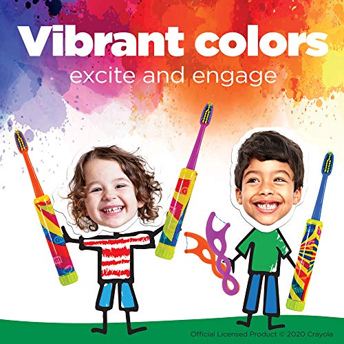 GUM-857R Crayola Twistables Flossers, Fluoride Coated, Twisted Fruit Flavors,...