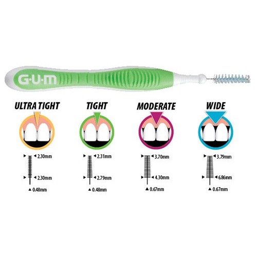 GUM-872H Sunstar Proxabrush Go-Betweens Cleaners Tight, 10 Count