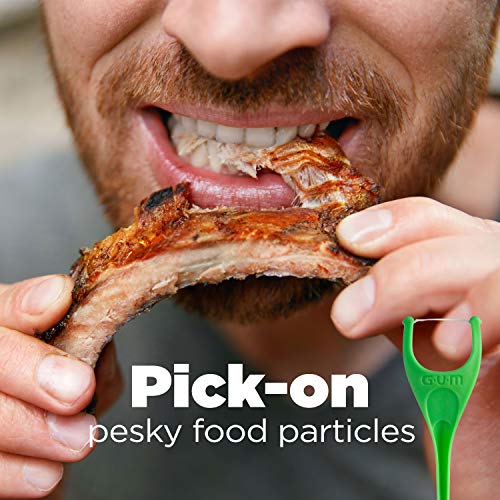 GUM - 898R4 Angled Flossers, Fresh Mint, 75 Count (Pack of 4)