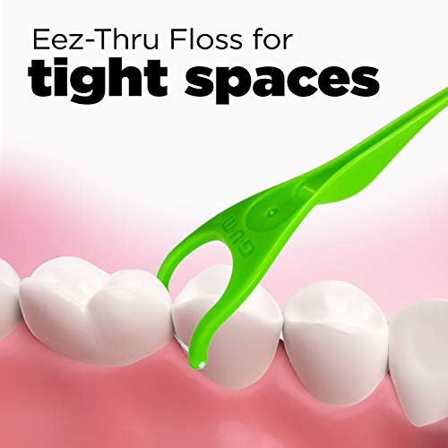 GUM - 898R4 Angled Flossers, Fresh Mint, 75 Count (Pack of 4)
