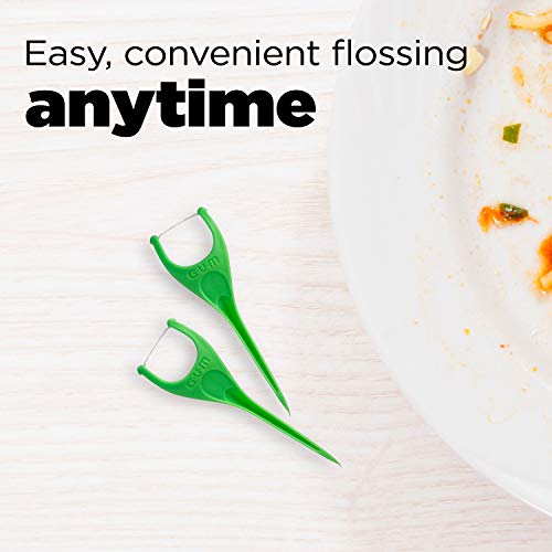 GUM - 898R4 Angled Flossers, Fresh Mint, 75 Count (Pack of 4)