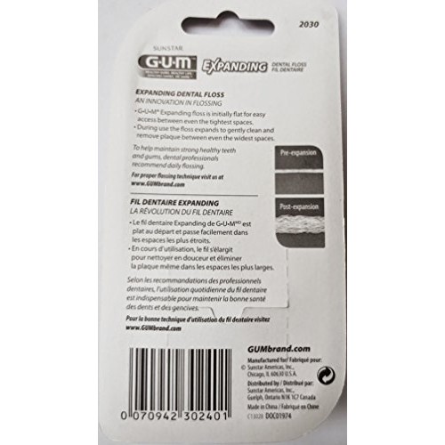 GUM Expanding Dental Floss 2030 43.3 Yd (Pack of 2)