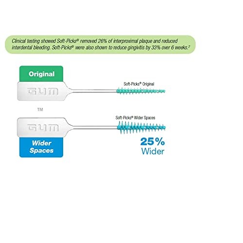 GUM Soft-Picks For Wider Spaces, 100 ea 2 Pack (200 Wider Picks)