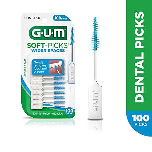 GUM Soft-Picks Wider Spaces Dental Picks, 100 Count