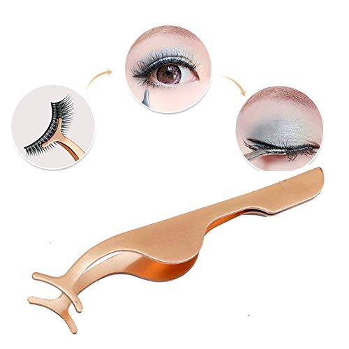 guohanfsh False Eyelash Tweezers Fake Eye Lashes Applicator Extension Curler ...