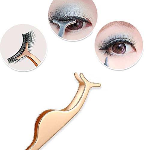 guohanfsh False Eyelash Tweezers Fake Eye Lashes Applicator Extension Curler ...