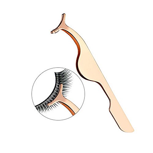 guohanfsh False Eyelash Tweezers Fake Eye Lashes Applicator Extension Curler ...