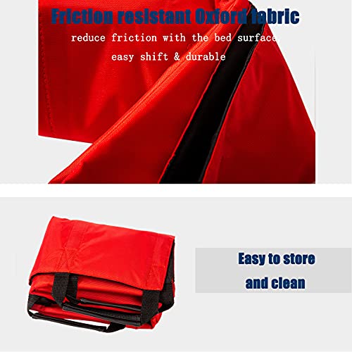 Positioning Bed Pad with Leather Handles - Multifunctional Patient Moving Bed...