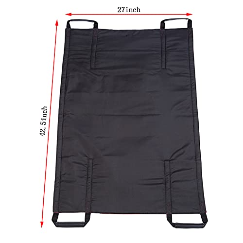Positioning Bed Pad with Leather Handles - Multifunctional Patient Moving Bed...