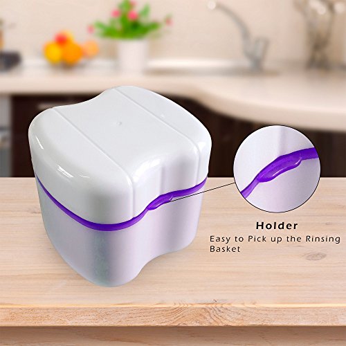 Gus Craft Lavender Purple Denture Box with Simple Retrieval Tab, Great for De...