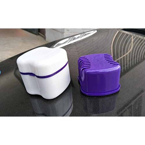 Gus Craft Lavender Purple Denture Box with Simple Retrieval Tab, Great for De...