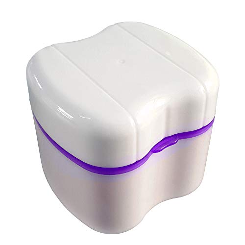 Gus Craft Lavender Purple Denture Box with Simple Retrieval Tab, Great for De...