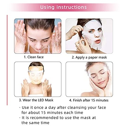 LED Beauty Mask LED Light Facial Mask 7 Colors Light Therapy Facial Photon Be...