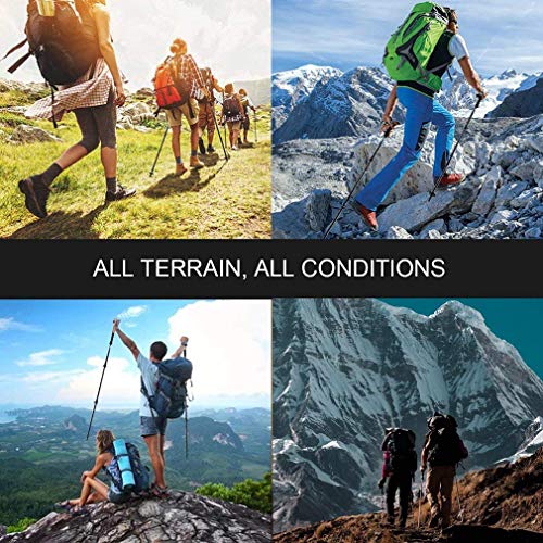 Trekking Poles Collapsible Hiking Sticks - Ultralight Trek Walking Staff Runn...
