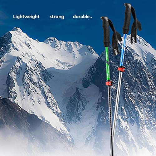 Trekking Poles Collapsible Hiking Sticks - Ultralight Trek Walking Staff Runn...
