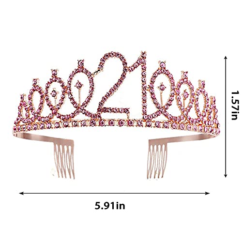 Gywanttyol 21st Birthday Decorations, 21st Birthday Gifts for Girl 21st Pink ...