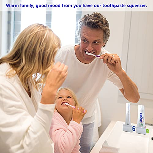 Toothpaste Tube Squeezer Dispenser Multifunctional Tube Holder Rotate Plastic...