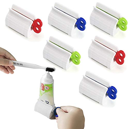 Toothpaste Tube Squeezer Dispenser Multifunctional Tube Holder Rotate Plastic...
