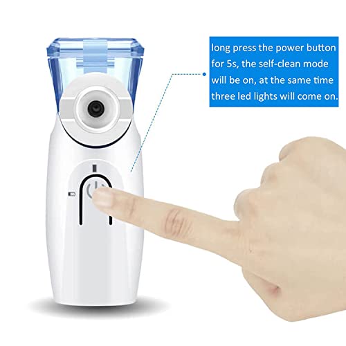 Portable Nebulizer, Handheld Mesh Nebulizers Cool Mist Steam Inhaler for Mois...