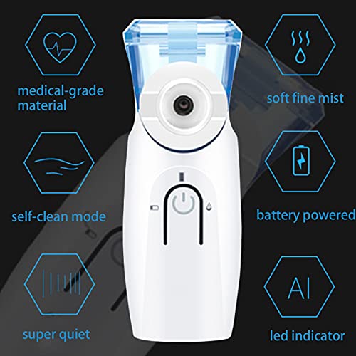 Portable Nebulizer, Handheld Mesh Nebulizers Cool Mist Steam Inhaler for Mois...