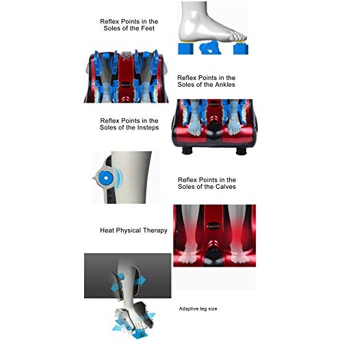 Shiatsu Kneading, Rolling & Heating Foot & Calf Massager Personal Health Stud...
