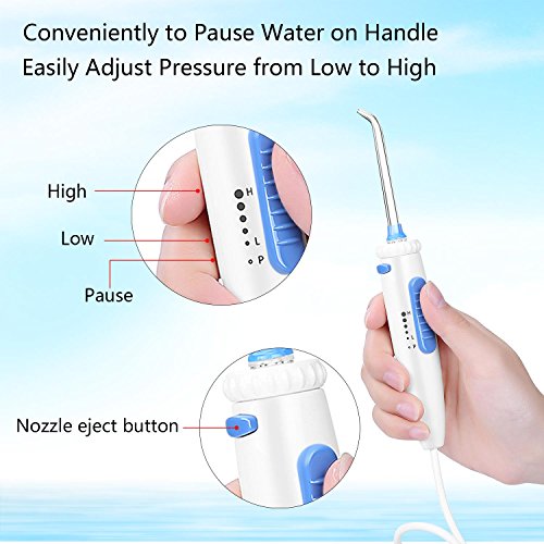 H2ofloss® Dental Water Flosser for Teeth Cleaning with 12 Multifunctional Tip...
