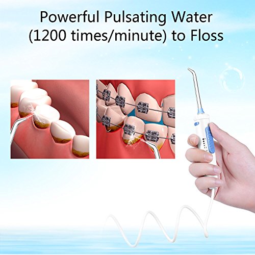 H2ofloss® Dental Water Flosser for Teeth Cleaning with 12 Multifunctional Tip...