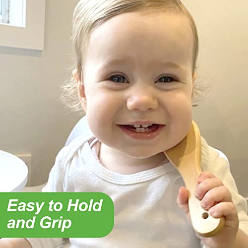 haakaa Baby Hair Brush and Comb Set - Baby Brush with Soft Wool Bristles for ...