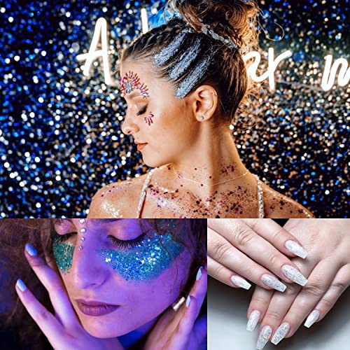 2 Color Body Glitter Gel Mermaid Scale Sequins Skin Long Lasting Sparkling Cr...