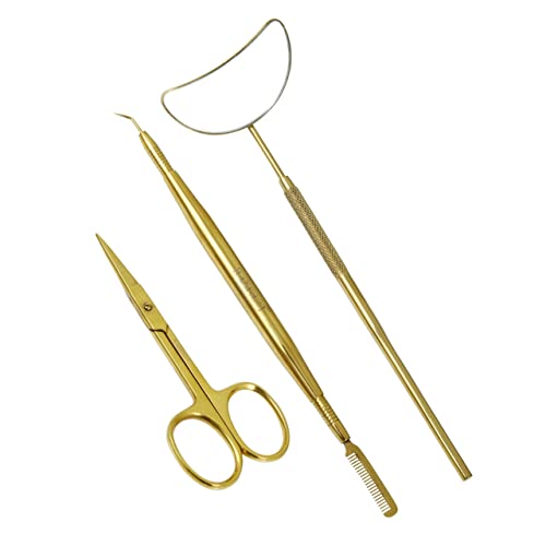 HADIZ Eyelash Extension Tweezers, Curved Tip Stainless Steel Volume Lash Twee...