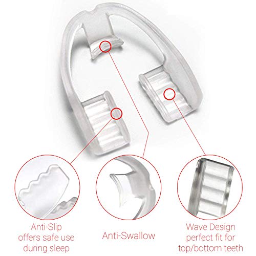 Mouth Guards for Teeth Grinding,4pcs Dental Night Protector for Bruxism Clenc...