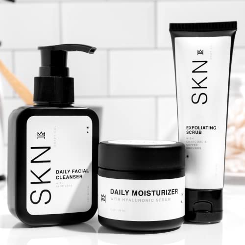 SKN Craft Co. Men’s Facial Care Kit | Aloe Vera Face Wash 3oz | Hyaluronic Mo...