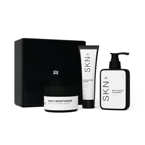 SKN Craft Co. Men’s Facial Care Kit | Aloe Vera Face Wash 3oz | Hyaluronic Mo...