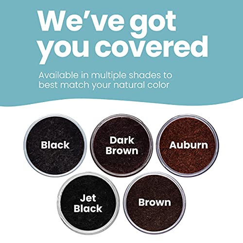 Hair Illusion Dark Brown Real Hair Fibers for Thinning Hair - 100% Natural Te...