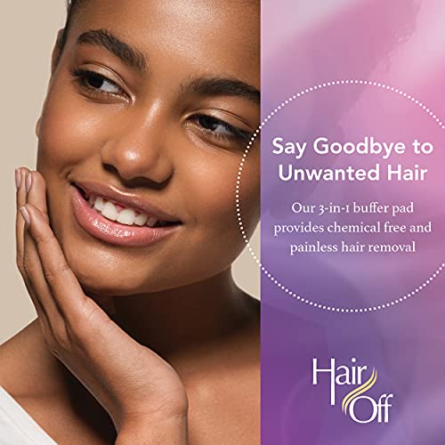 Hair Off Facial Buffer - All-Natural, Pain & Chemical Free Hair Removal - Exf...