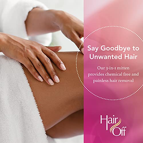 Hair Off Hair Remover Mitten - All-Natural, Painless & Chemical Free - Full B...