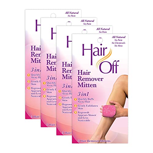 Hair Off Hair Remover Mitten - All-Natural, Painless & Chemical Free - Full B...