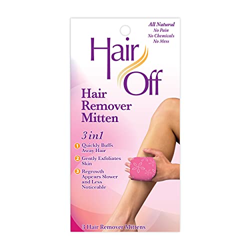 Hair Off Hair Remover Mitten - All-Natural, Painless & Chemical Free - Full B...