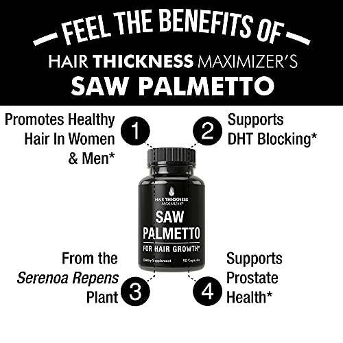 Saw Palmetto for Women and Men Hair Loss. Extra Strength Vitamin Treatment De...