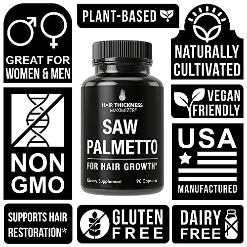 Saw Palmetto for Women and Men Hair Loss. Extra Strength Vitamin Treatment De...