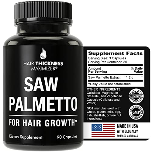 Saw Palmetto for Women and Men Hair Loss. Extra Strength Vitamin Treatment De...